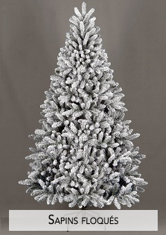 Sapin floqué blanc